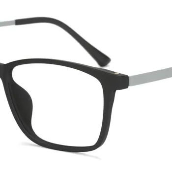 KJDCHD Optik Gözlük Çerçevesi Erkekler Ultralight Saf Titanyum Gözlük Çerçevesi Kadın Kare Miyopi Gözlük Reçete Gözlük-0.5