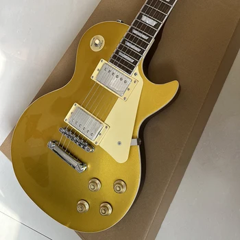 Klasik LP elektrik gitar, klasik altın metal yüzey, orijinal şeftali çiçeği çekirdek, iyi tını, ücretsiz teslimat ev.