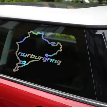 Komik Yarış Yol Yarış Nurburgring Araba Sticker Otomobiller Motosikletler Dış Aksesuarlar Vinil Çıkartmaları Bmw Audi Jeep Kia