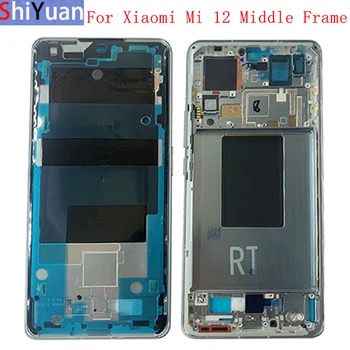 Konut Orta Çerçeve LCD Çerçeve Plaka Paneli Şasi Xiaomi Mi 12 Telefon Metal Orta Çerçeve Onarım Parçaları