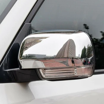 Krom Araba Yan Kapı dikiz aynası Kapağı Trim İçin Mitsubishi Pajero V80 2007-2021 Yan Kanat Ayna Kapağı Kapağı
