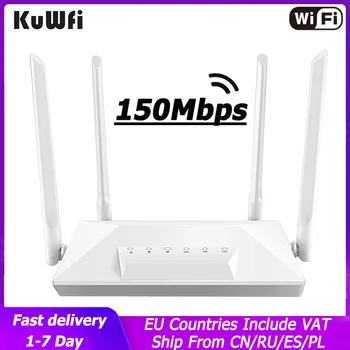 KuWFi 4G Yönlendirici wifi Sım Kart Kablosuz Wi-Fi Yönlendirici Hotspot 150Mbps Ev Modem LTE Dongle SİM Kart Yuvası İle RJ45 WAN LAN Portu