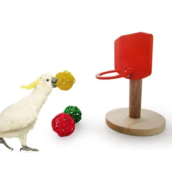 Kuş Eğitim Basketbol Oyuncaklar Papağan zeka geliştiren oyuncak Oynarken Papağan Kuşlar oyuncaklar Küçük Orta Budgie İspinoz Amerika Papağanı