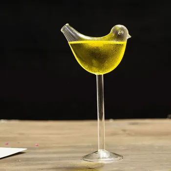 Kuş şampanya kadehi Bardak 150ml Yaratıcı Moleküler Füme Kokteyl Kadeh Gözlük Parti Bar İçme Bardağı Şarap meyve suyu fincanı