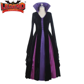 Kötü kraliçe Elbise Cosplay Kostüm Cadılar Bayramı cosplay Kostüm
