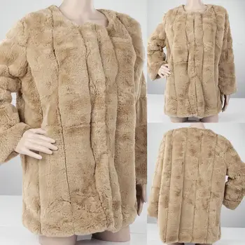 Kürklü ceket moda sonbahar ve kış kadın ceketi büyük boy kısa suni kürk ceket sıcak kürklü ceket uzun kollu ceket