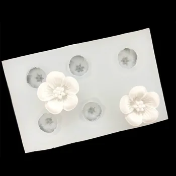 Küçük Çiçek Aromaterapi Alçı Süsler Epoksi Kolye Dekoratif Kolye Kalıp Fondan silikon kalıp 15-717