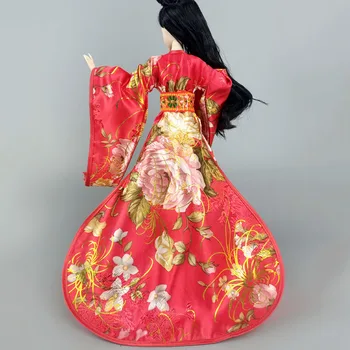 Kırmızı Cosplay Elbise barbie bebek Kıyafetler 1/6 Geleneksel Çin Antik Güzellik Kostüm Elbise Parti Abiye Oyuncaklar
