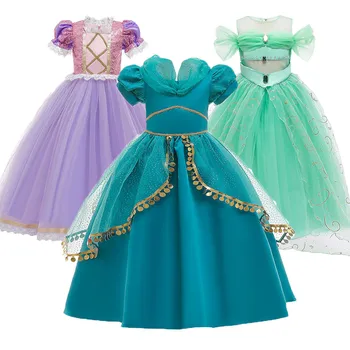 Kızlar Cosplay Kostüm Prenses Elbise Kızlar İçin Cadılar Bayramı Karnaval Parti Elbise Doğum Günü Kostüm Çocuk Giyim Vestidos