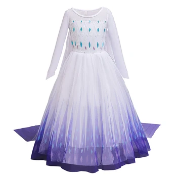 Kızlar Kar Kraliçesi Prenses Elbise Çocuklar Cadılar Bayramı Cosplay Kostüm Çocuk Karnaval parti giysileri Uyku Güzellik süslü elbise Up