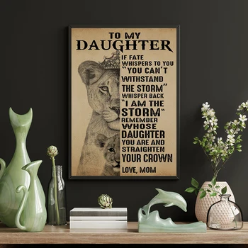 Kızıma Motivasyon Tırnaklar Poster İlham Kelimeler Tuval Boyama Vintage Resimleri Çocuk Genç Odası Dekor
