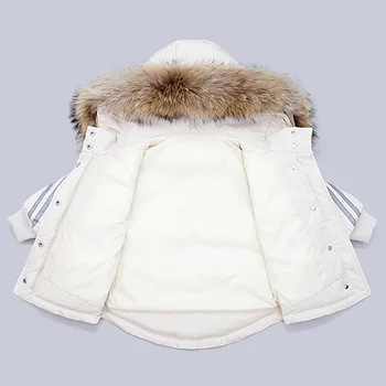 Kış-30° Çocuk Giyim Seti Rüzgar Geçirmez Erkek Kayak Takım Elbise Aşağı Ceket Ceket Genel Sıcak Çocuk Kıyafet Bebek Snowsuit Palto