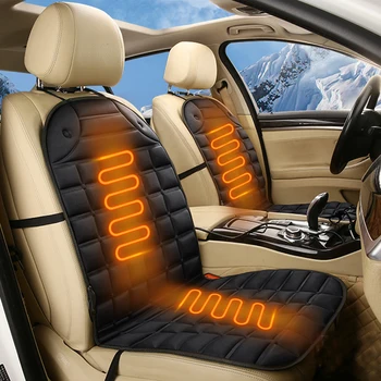 Kış ev yastık ısıtma koltuk minderi 12 V sıcak tutmak sıcak ısıtmalı araba koltuk minderi kapak evrensel elektrikli koltuk ısıtıcı