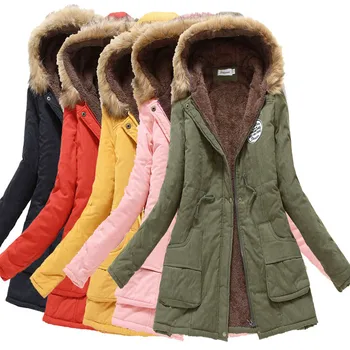 Kış Hood Parkas Kadınlar için 2022 Sıcak Artı Kadife Parka fermuarlı ceket ile Invierno Mont Mujer Ceketler Ekstra Büyük Boy XL 3XL