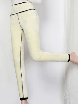 Kış Kadın Tayt Kadife Sıcak pantolon Yüksek Bel Tayt Kadınlar Katı Renk Legging Rahat Sıcak Tutmak Sıkı Legging