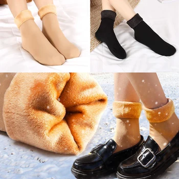 Kış Sıcak Kadife Çorap Yumuşak Yatak Çorap Yün Polar Kat Çorap Termal Kalın Kar Yün Kaşmir Çorap Dikişsiz Noel Kar Çorap