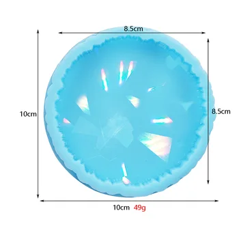 Lazer Holografik silikon bardakaltı Kalıp DIY Kare Yuvarlak Düzensiz Coaster Kristal Epoksi Reçine Kalıp
