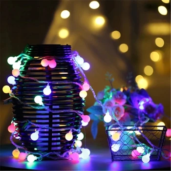 Led dize ışıkları ile 10 M 5 M 100 50 led topu AC220V tatil dekorasyon lamba Festivali Noel ışıkları dış aydınlatma