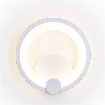 Led duvar lambası moda Yuvarlak akrilik yaratıcı duvar ışık daire kişilik koridor yatak odası başucu lambası