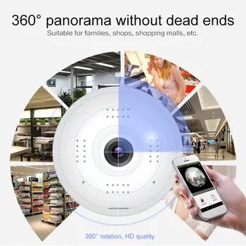 LED Kamera HD 360 Derece Panoramik IP Kamera Ev Kapalı güvenlik Led ışık Ampul Wifi Kamera bebek izleme monitörü