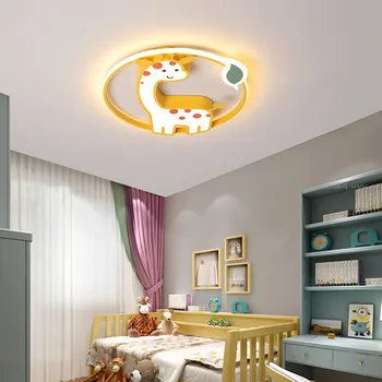 Led Sevimli Yatak Odası ışık Çocuk Odası Tavan Lambası Kreş Bebek Odası Aydınlatma Armatürleri Hayvan Geyik Çocuk yatak odası aydınlatması