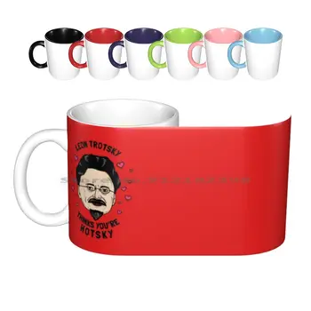 Leon Troçki Seni Düşünüyor Hotsky Seramik Kupalar Kahve Fincanları Süt Çay Bardağı Komünist Memes Sosyalist Memes Leon Troçki Düşünüyor