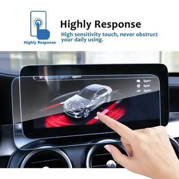 LFOTPP Araba Multimedya Sistemi Ekran Koruyucu İçin C sınıfı W205 10.25 İnç 2018 Ekran Oto İç Koruyucu Sticker