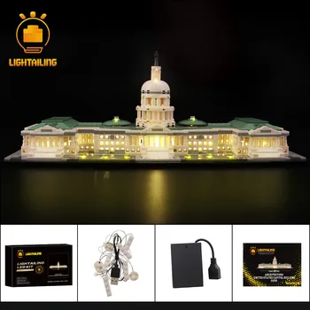 LIGHTAILING led ışık Kiti 21030 Mimari Amerika Birleşik Devletleri Capitol Yapı Taşı Aydınlatma Seti (Dahil Değil Model)