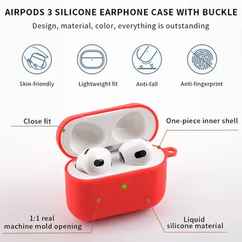LITBOY silikon kapaklı kılıf Apple Airpods İçin 3 2021 Yumuşak İnce Kapak Cilt Bluetooth Kulaklık Kılıfları AirPods Koruyucu Aksesuarları