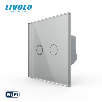 Livolo WiFi Dokunmatik Duvar Anahtarı,cam panel ışık anahtarı Tek Kutuplu Nötr Kablosuz, 2 Gang 1 Yollu Akıllı Ev Otomasyonu için