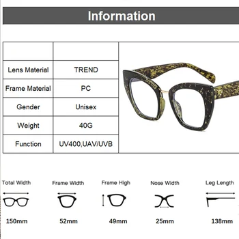 LNFCXI Moda Kadınlar Mavi ışık Cam Kedi Göz Gözlük Çerçeve Kadınlar 2022 Leopar Gözlük Kadın Retro Bilgisayar Şeffaf Çerçeve