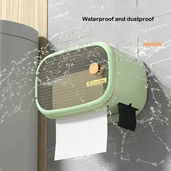 Lüks Duvara Monte tuvalet kağıdı kutusu Kağıt Tutucu Su Geçirmez Punch-ücretsiz Banyo Raf saklama kutusu mutfak kağıdı Depolama Rafı