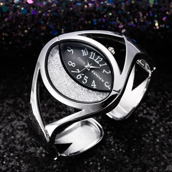 Lüks Gümüş kadın Saatler Bilezik İzle Kadınlar Saatler Lüks Rhinestone Bayanlar İzle Saat reloj mujer relogio feminino