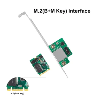 M. 2 B anahtar ve M anahtar / M. 2 A anahtar ve E anahtar / Mini PCI-Express 10/100/1000 M / 2.5 G Gigabit Ethernet Ağ Kartı