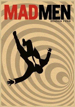 Mad Men Klasik Film Retro Kraft kağıt Afiş Bar Cafe Oturma Odası Yemek odası Duvar Dekoratif Tablolar