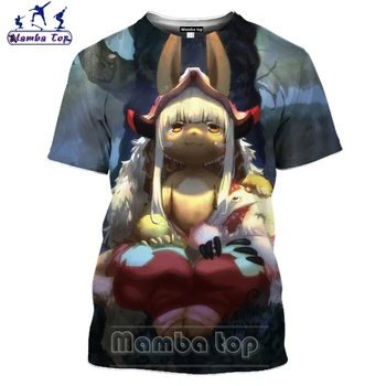 Mamba Üst Yaz Erkek Tişört Kadın Streetwear Çizgi Roman 3D Baskı T Shirt Animasyon Yapılan Abyss Büyük Mağara Reger Macera Anime Tee