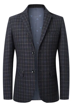 Marka Erkek Moda Blazers Sonbahar Yeni Ekose 2 Düğme Ofis erkek Slim Fit Vahşi Takım Elbise Ceket Yüksek Kaliteli Resmi Blazer Erkek 2022