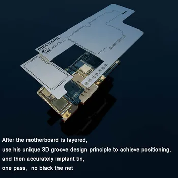 MEKANIK 3D BGA Reballing Stencil Kiti iPhone X-12 PRO MAX Ara katman dikilebilir platformu teneke şablon kaynak