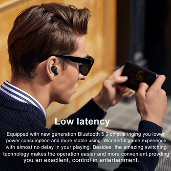 Mifo O7 Gerçek kablosuz kulaklık Bluetooth 5.0 Karbon Nanotüp Dinamik Kulaklık APTX Gürültü İptal TWS Kulakiçi 4 Mikrofon ile