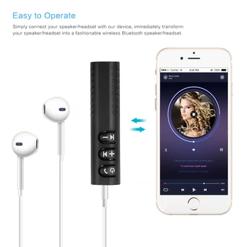 Mini kablosuz Bluetooth Alıcısı 3.5 mm Jack Bluetooth Ses Müzik Adaptörü İçin Mic İle Kulaklık Hoparlör