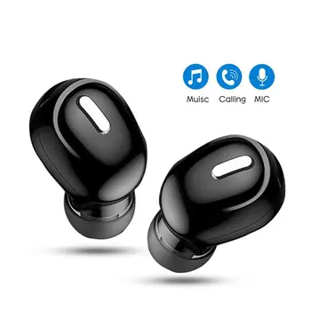 Mini Kablosuz kulak içi kulaklık Bluetooth uyumlu 5.0 Kulaklık Mic ile Kulaklık 3d Stereo Kulaklık Samsung Huawei Android IOS İçin