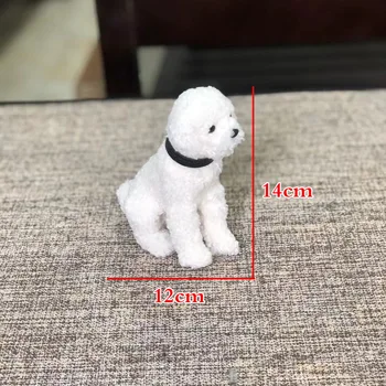 Mini Model Hayvan Süsleme Hediye simüle Oyuncak Köpek Kürk Oyuncak Bichon Frise köpek