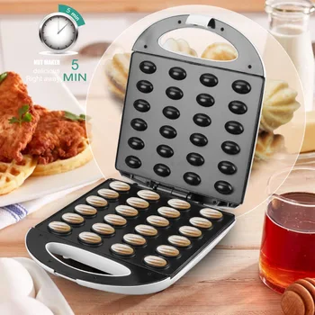 Mini Somun Waffle Elektrikli cevizli kek Makinesi Otomatik Ekmek Pişirme Makinesi Bakeware Sandviç Demir Tost Kahvaltı Pan Fırın