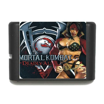 MK 5 Mortal Kombat V 16 bitlik MD Oyun Kartı Için Sega Mega Sürücü Genesis