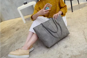 Moda Bayan Hakiki deri Tote Çanta Çanta Tote omuz çantaları Kadın Su Geçirmez Köfte alışveriş çantası