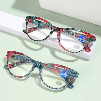 Moda Desen Anti-Blu-Ray okuma gözlüğü erkek ve kadın Altın HD okuma gözlüğü 4 Renk