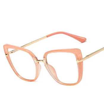 Moda Kedi Göz Gözlük Plastik Titanyum Anti Mavi Gözlük Çerçeveleri Ultralight Kadınlar Optik Moda Bilgisayar Gözlükleri