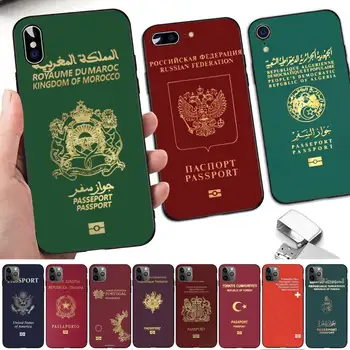 Moda Pasaport Telefon Kılıfı için iphone 13 8 7 6 6S Artı X 5S SE 2020 XR 11 12 pro XS MAX