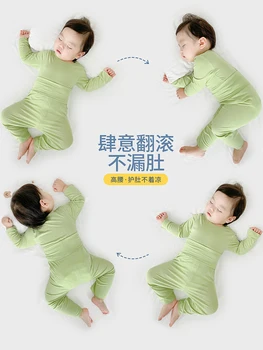 Modal Bebek Pijama İnce İlkbahar Ve Sonbahar çocuk Ev Giyim Seti Yaz Kadın Bebek Giysileri Yaz Klima Giysileri