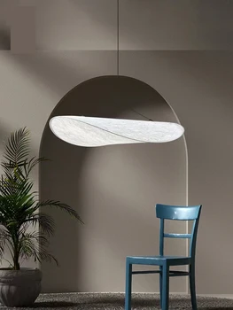 Modern Led ev dekorasyonu parlaklık Vertigo avize kumaş abajur ışık yemek odası basit iskandinav oturma odası tavan lambası